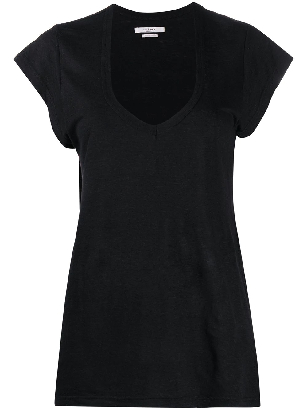 U-neck longline T-shirt - 1