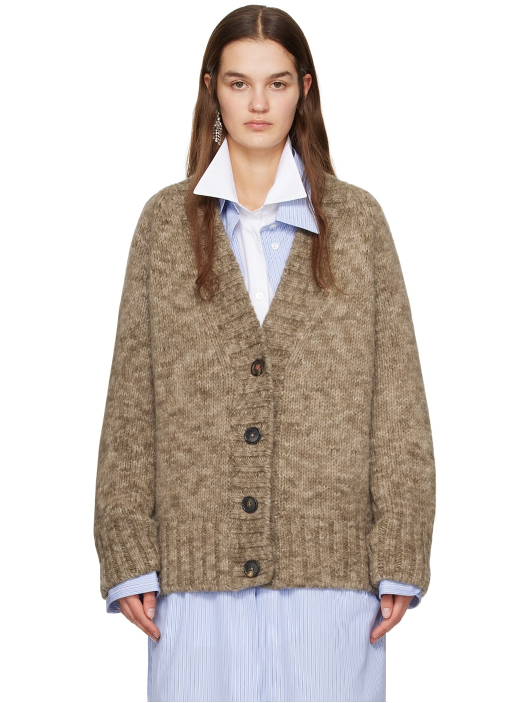 Brown Botanical Dye Cardigan - 1