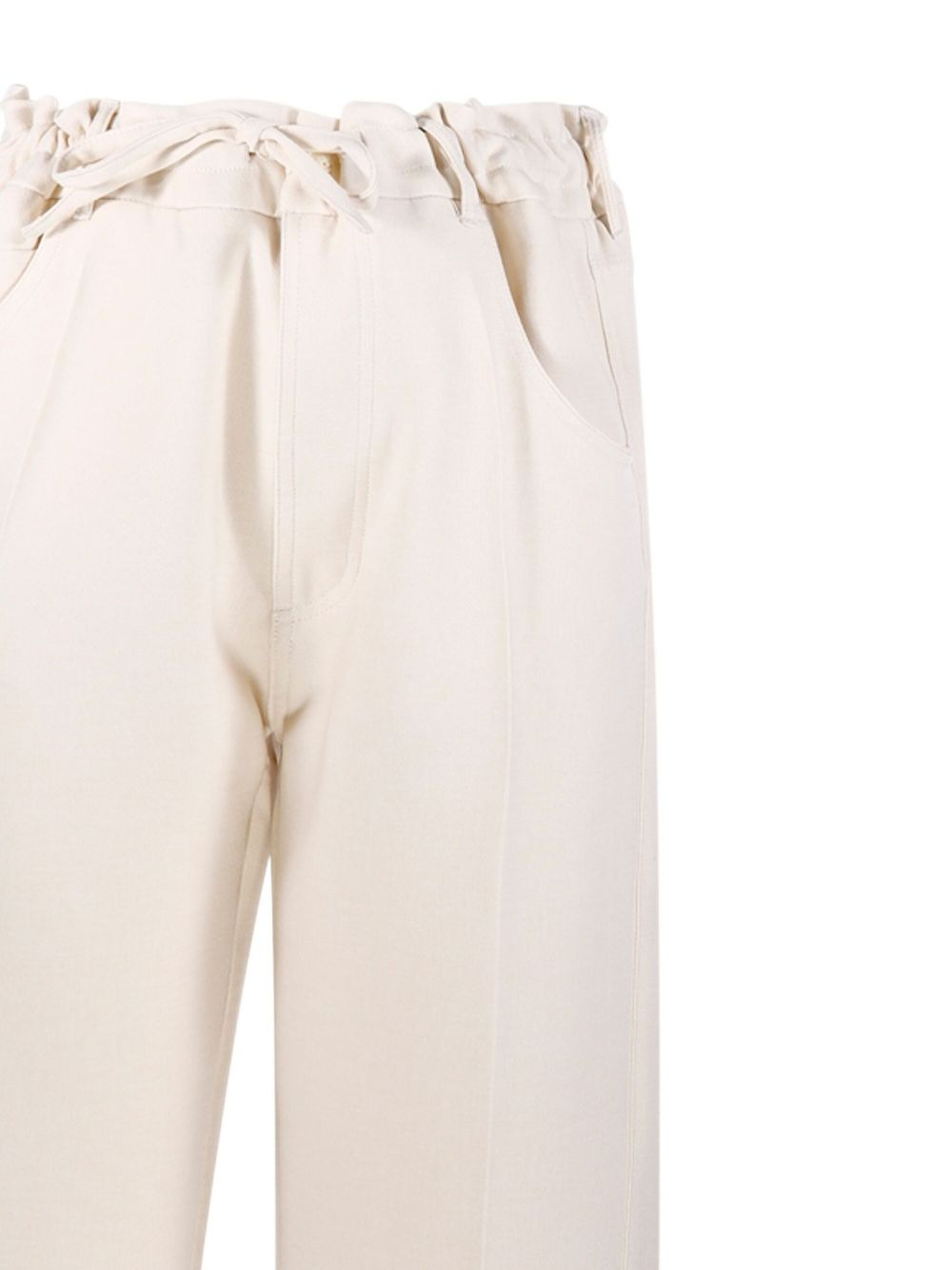 drawstring pocketed straight trousers - 4