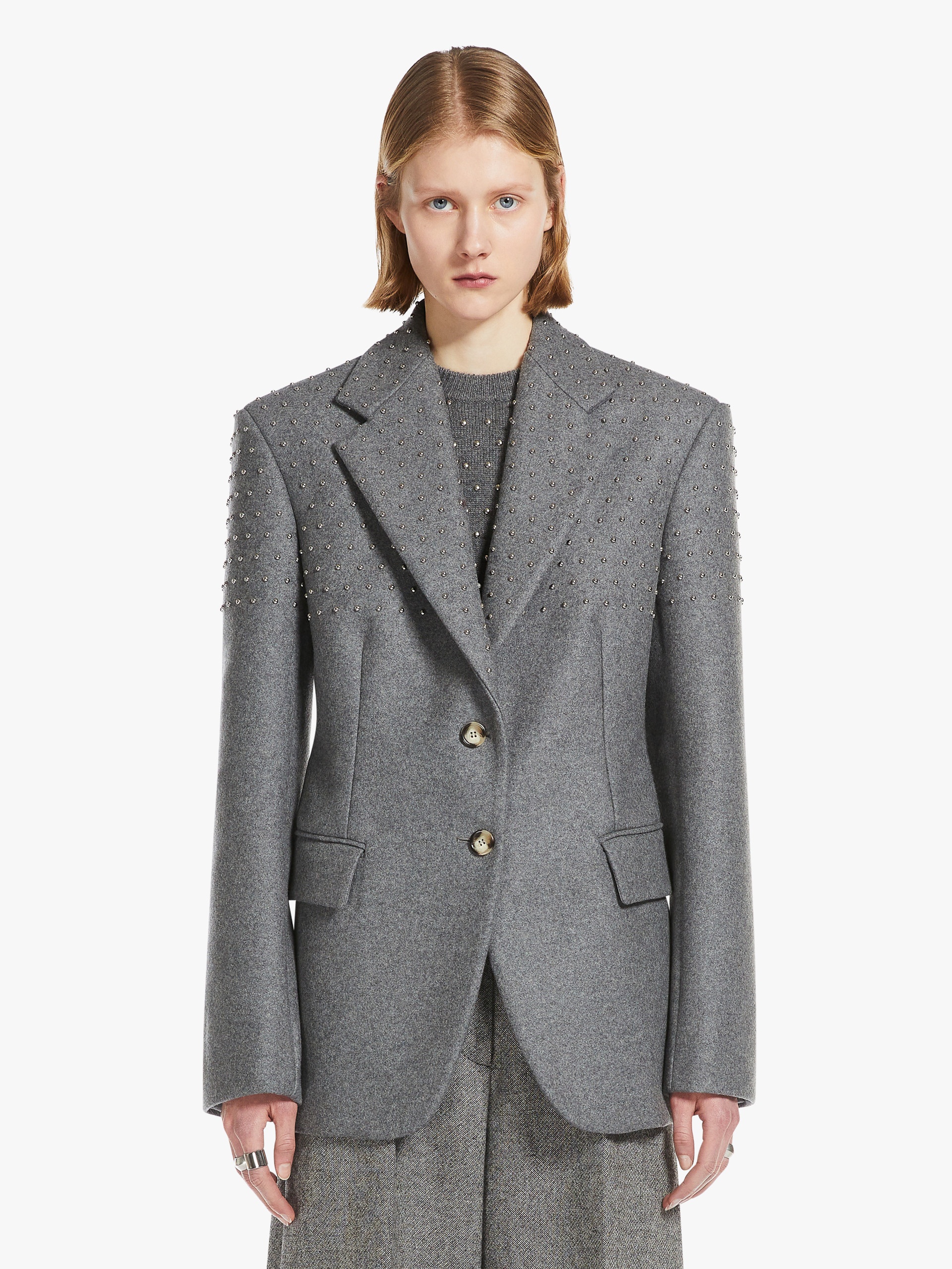 AFRICA1234 Single-breasted blazer with studs - 3