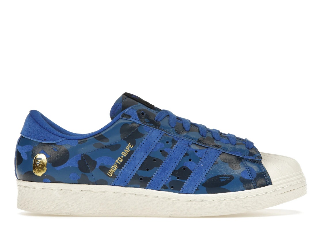 adidas Superstar 80s Undefeated Bape Blue Camo - 1