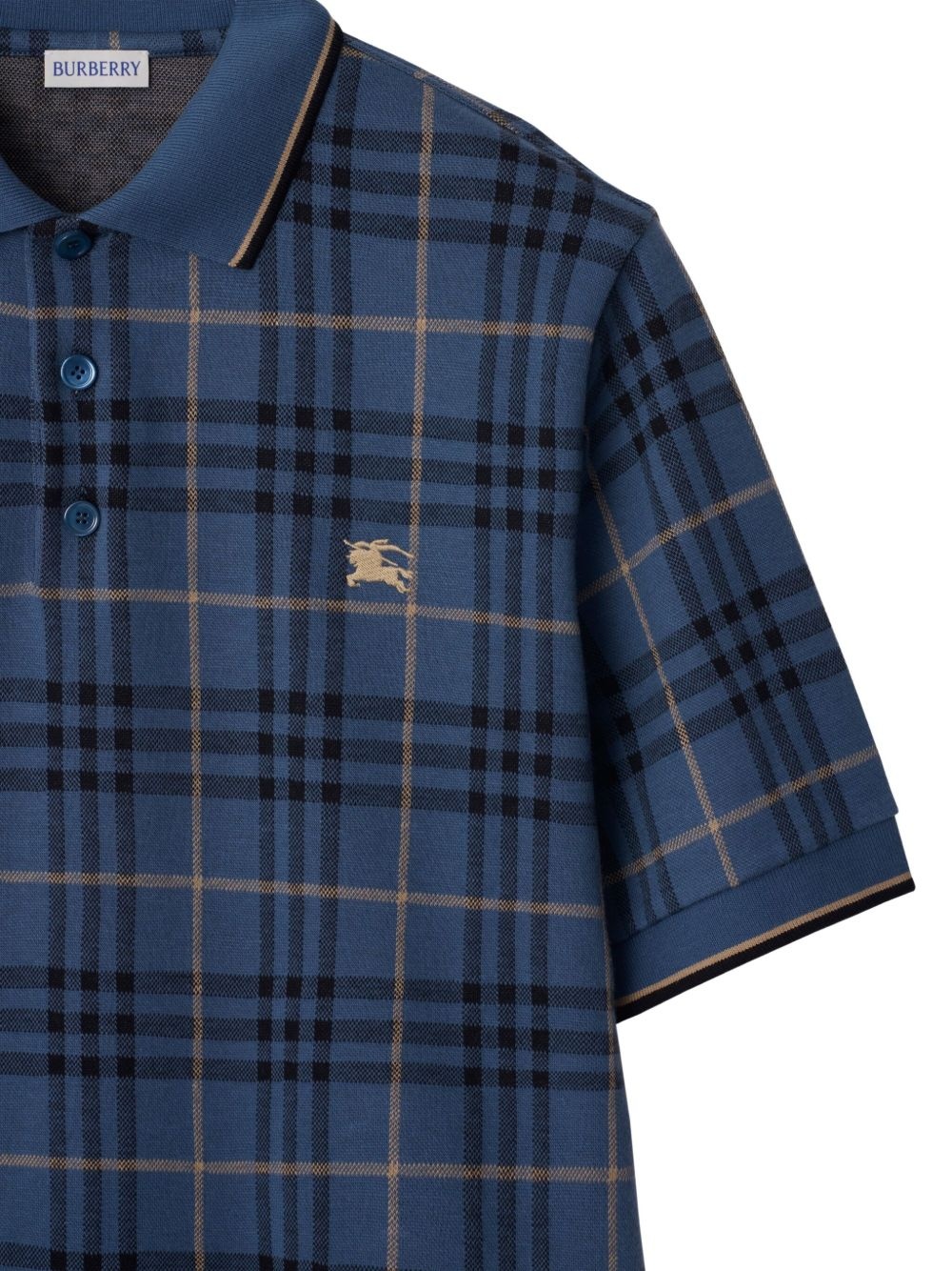 checked cotton polo shirt - 5