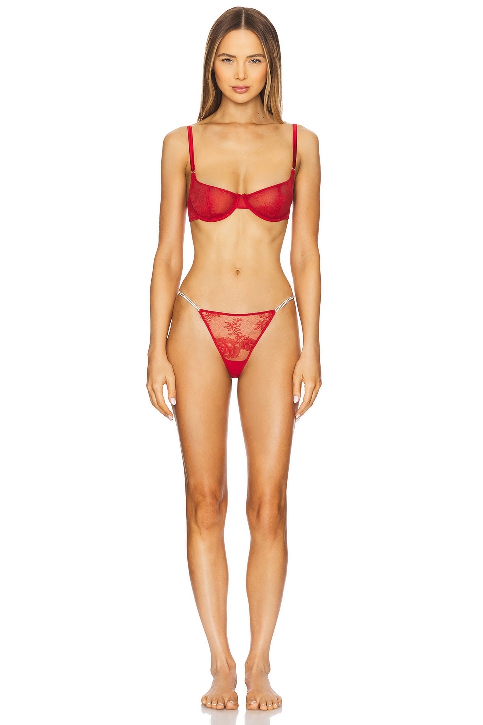 Crystal Bouquet Lace G-string - 4