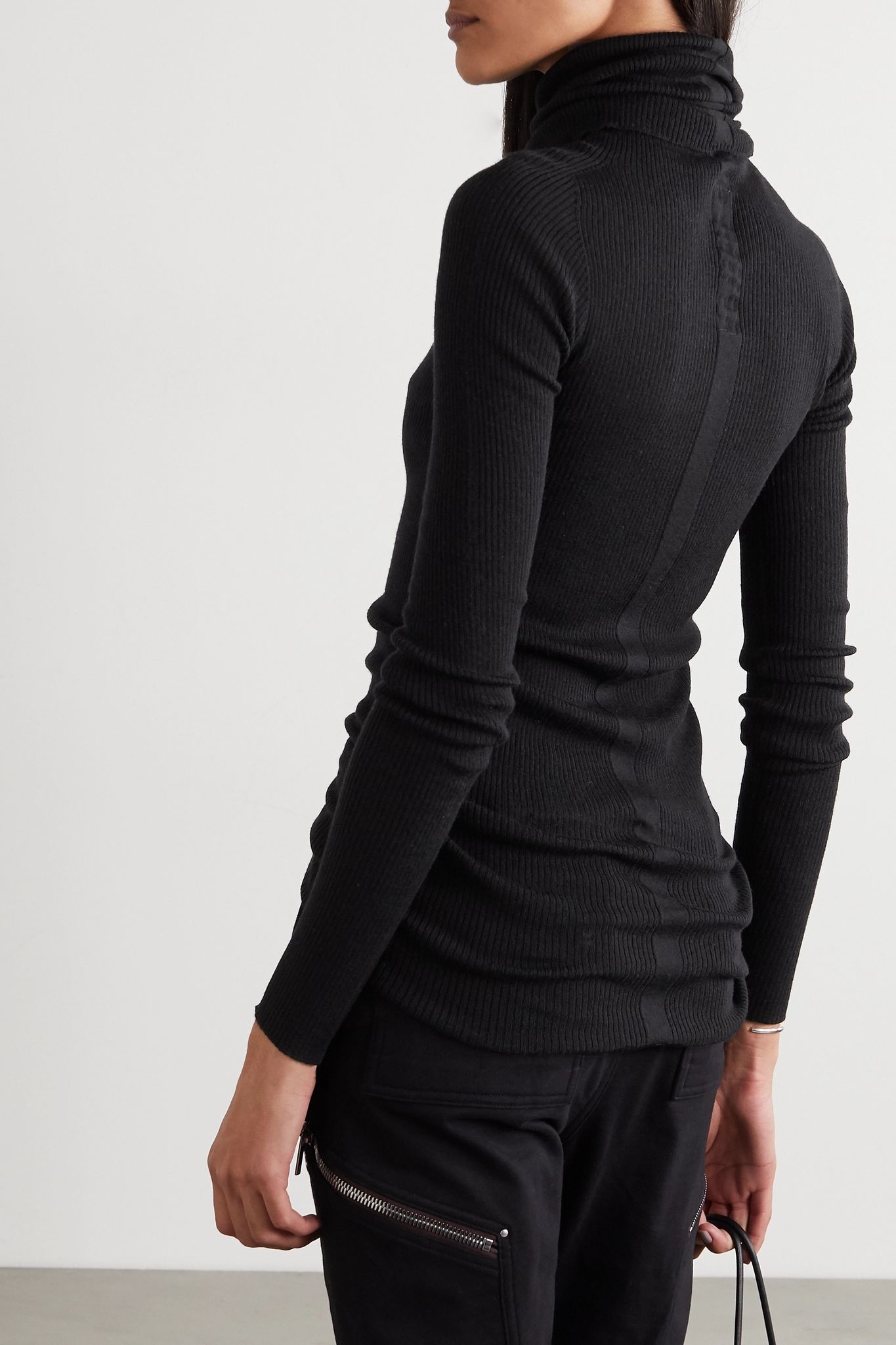 Ribbed wool turtleneck sweater - 3