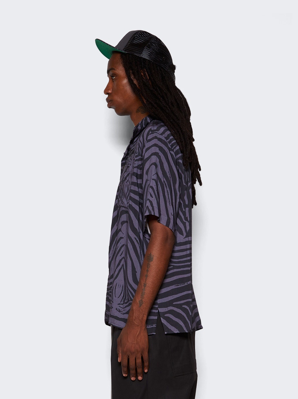 Short Sleeve Zebra Shirt Charcoal - 4