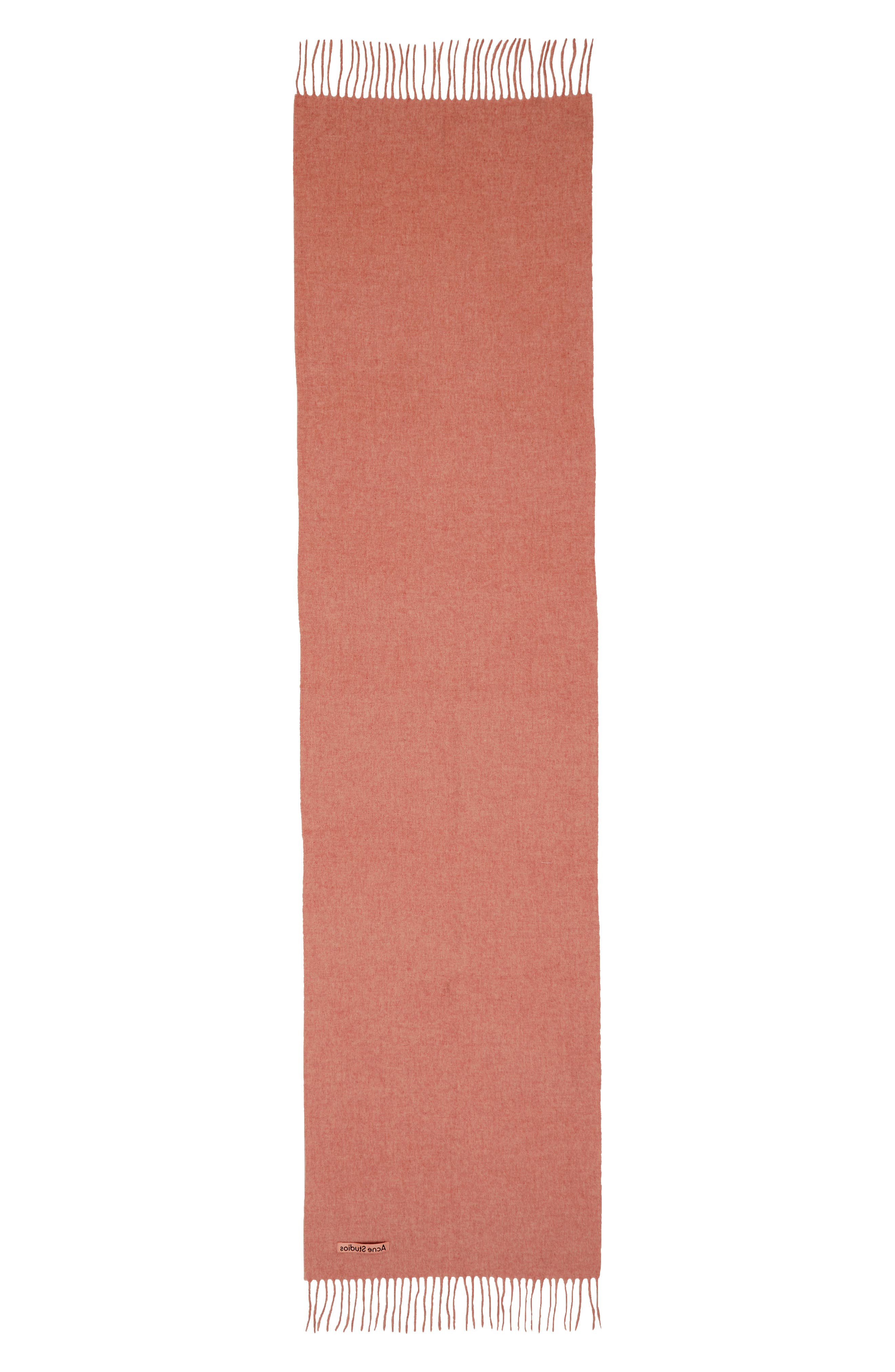 Acne Studios Fringe Wool Scarf in Rose Melange at Nordstrom - 1