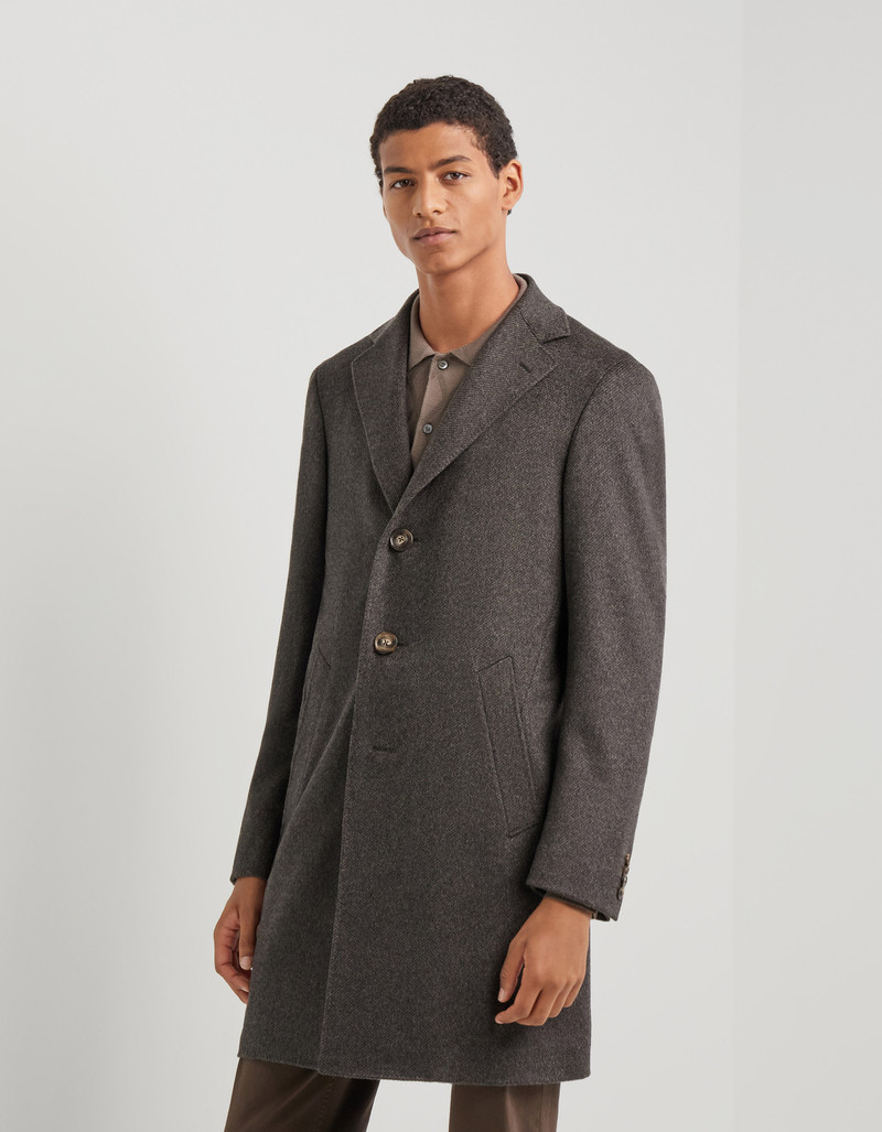 EXCLUSIVE BROWN COAT IN PURE CASHMERE 3