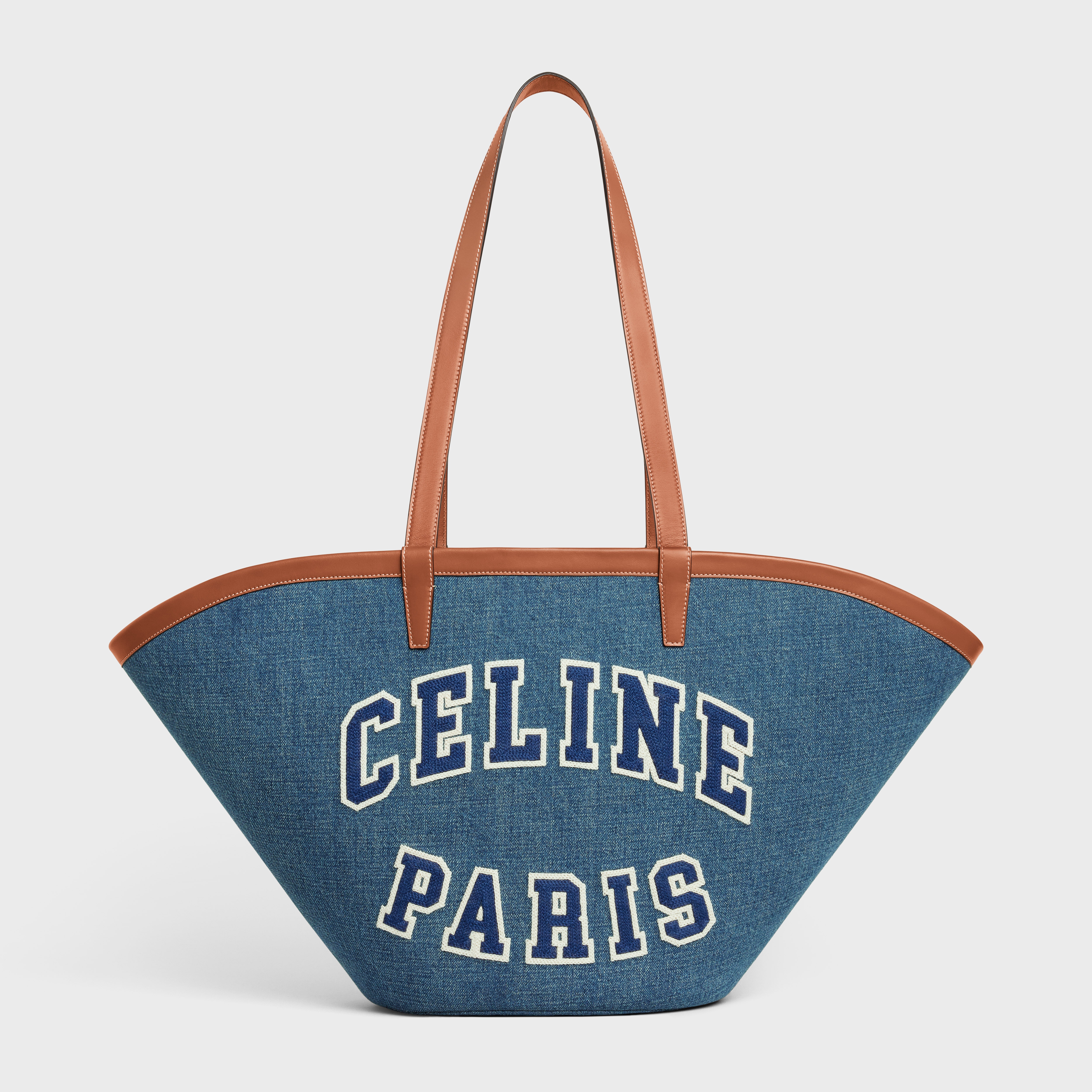 Large Couffin in DENIM with celine paris AND CALFSKIN - 5