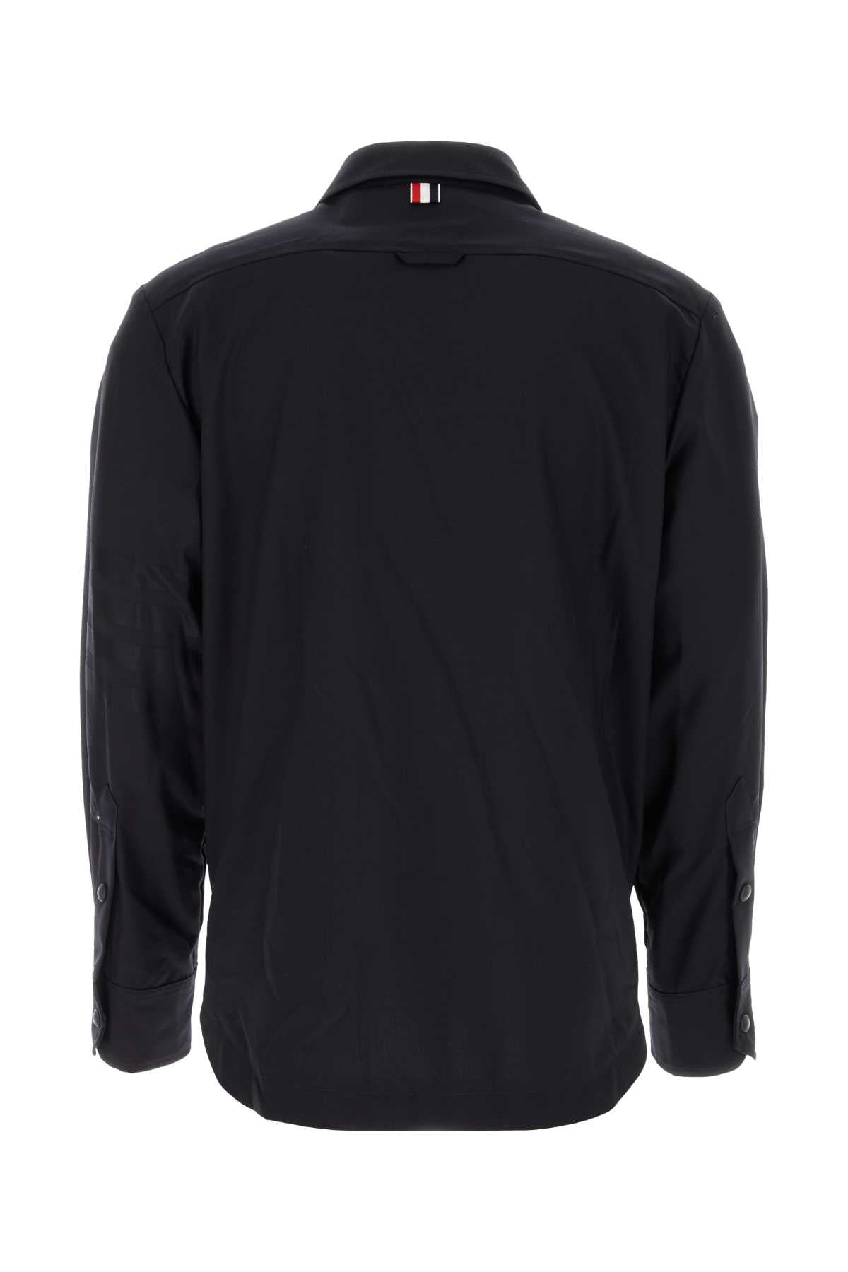 Thom Browne Men Midnight Blue Wool Shirt - 2