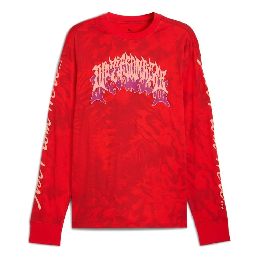 PUMA LaMelo Supernova Long Sleeve T-Shirt 'PUMA Red AOP' 632443-01 - 1