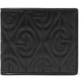 Rhombus Quilted Leather Billfold Wallet - 5