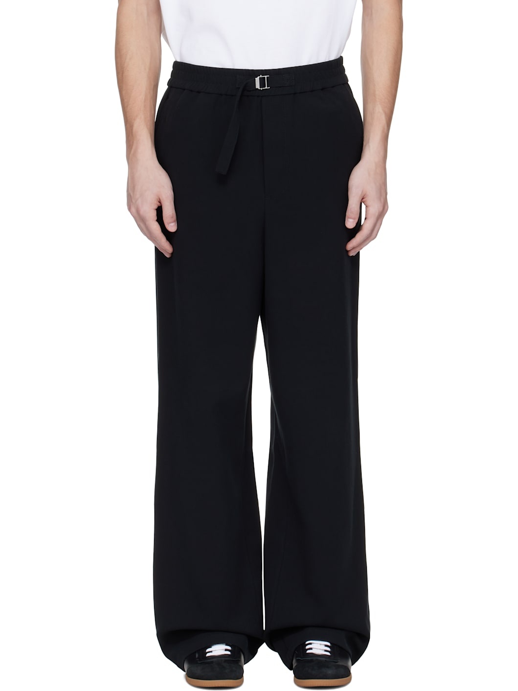 Black Elasticated Trousers - 1