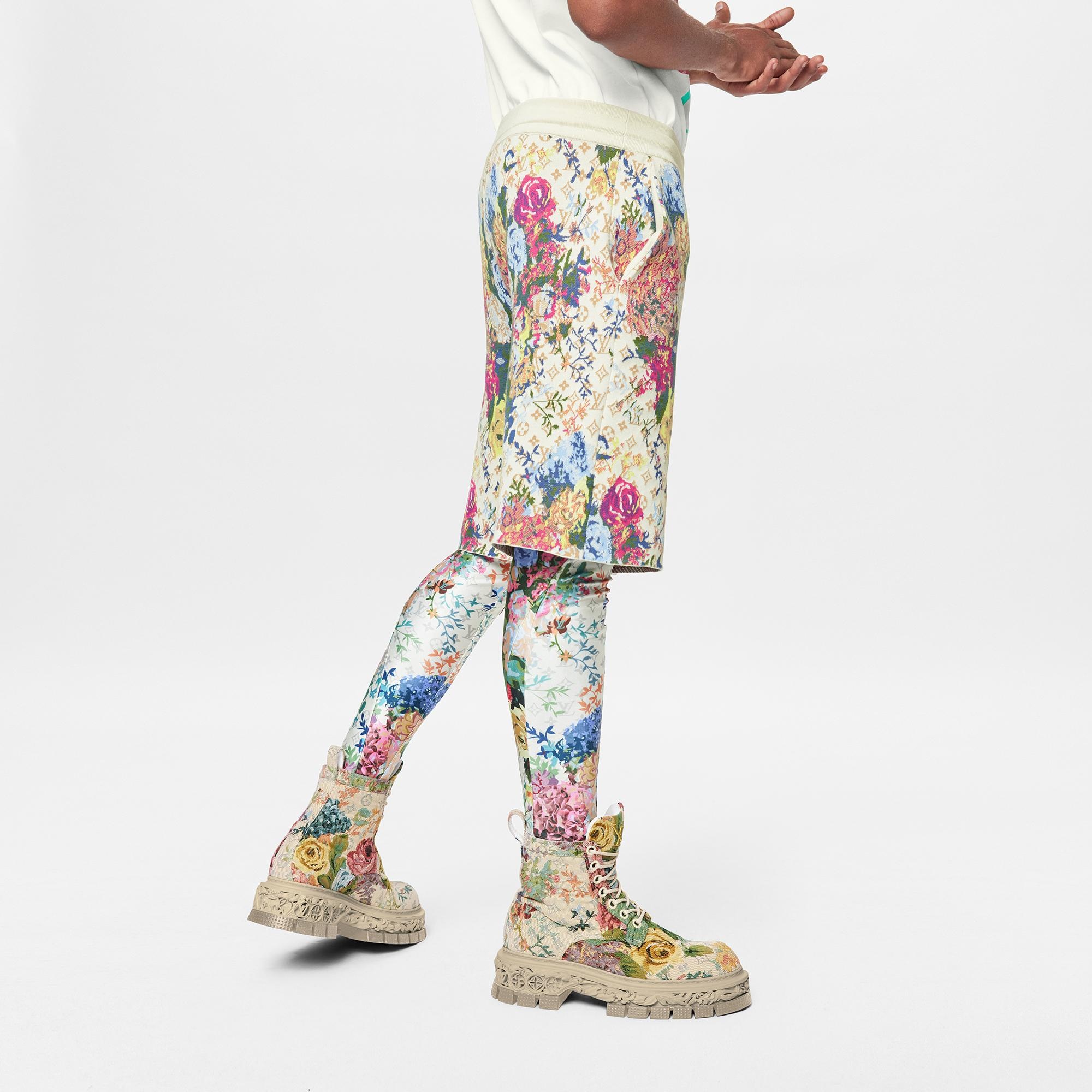 LV Flower Graphic Jacquard Shorts - 5