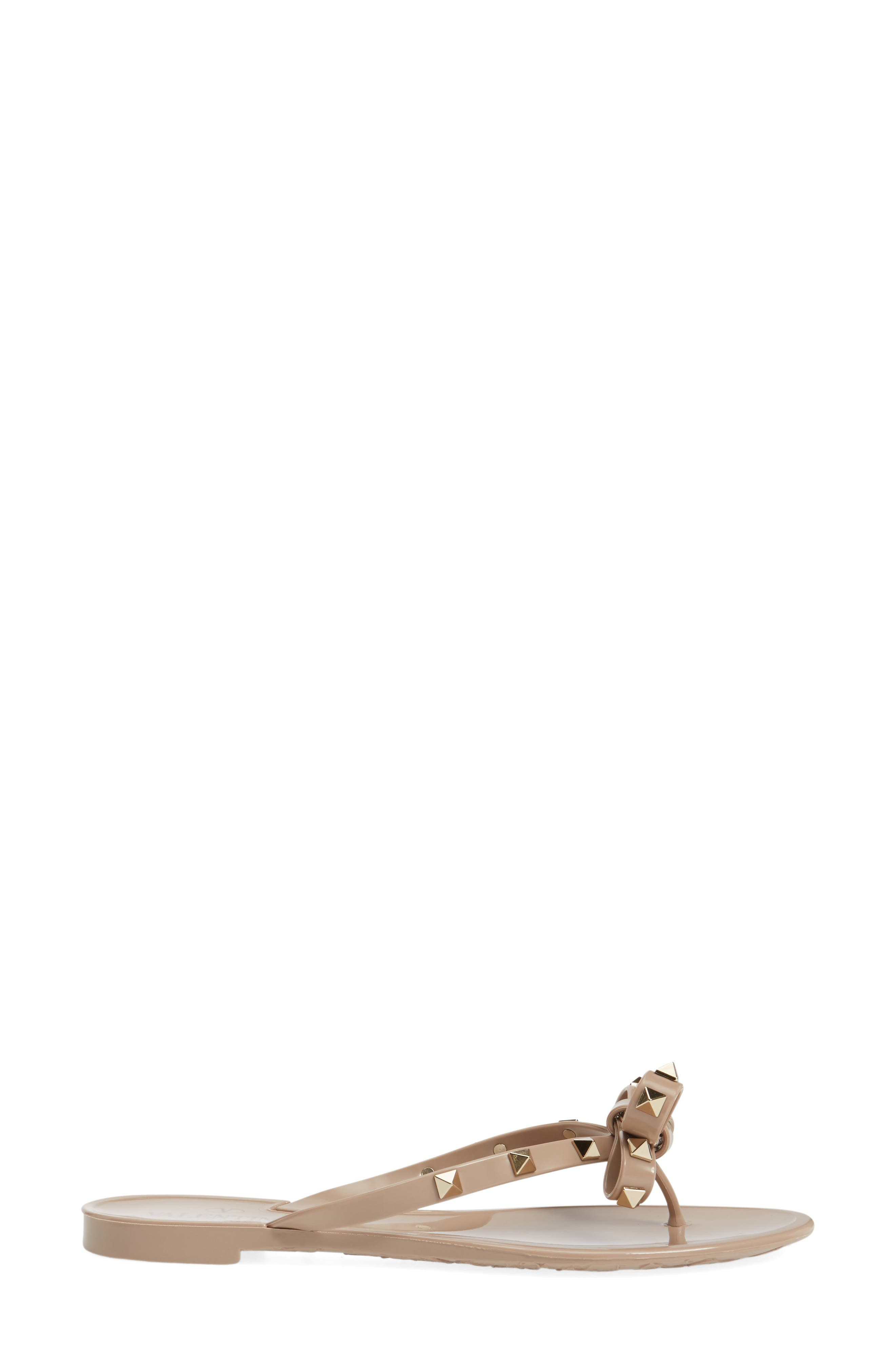 Valentino Garavani Rockstud Jelly Flip Flop in P45 Poudre at Nordstrom - 3