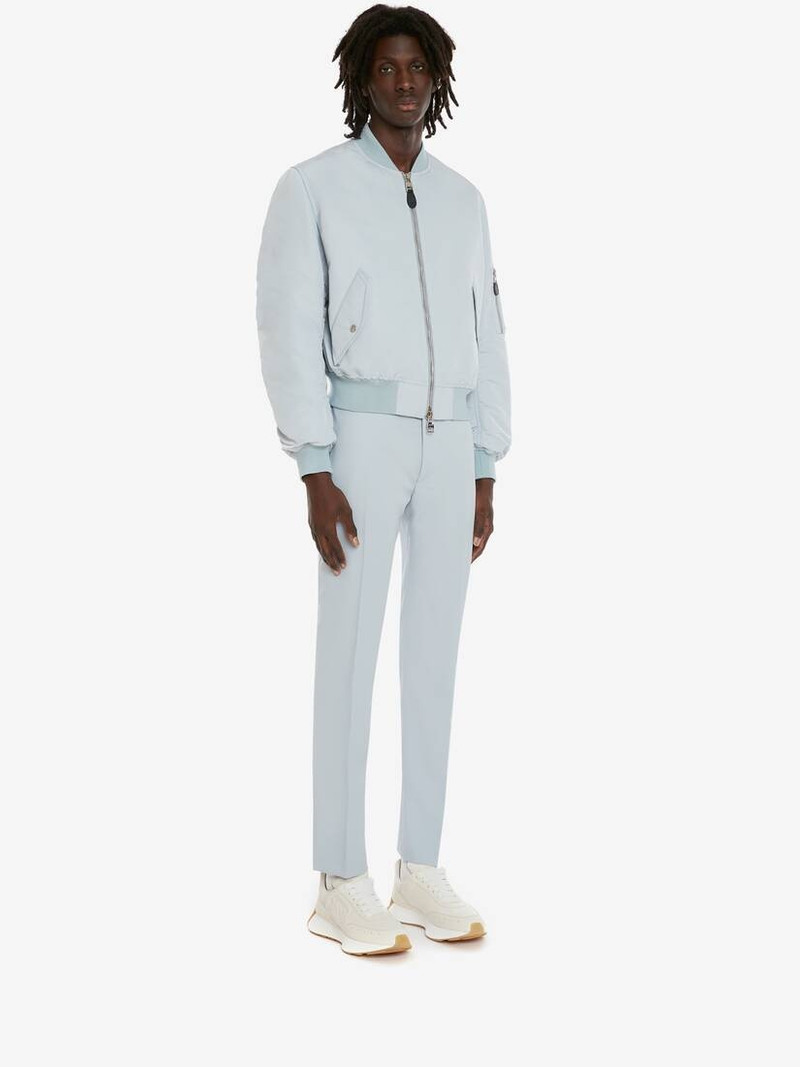 Men's Tailored Cigarette Trousers in Spring Blue 3