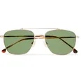 Open 54 Aviator-Style Gold-Tone Titanium and Tortoiseshell Acetate Polarised Sunglasses - 7