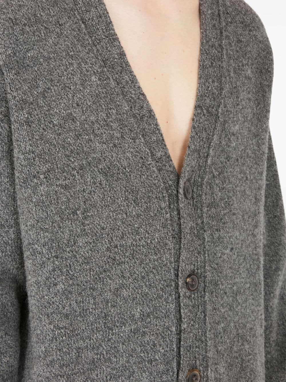 ribbed-edge wool cardigan - 7