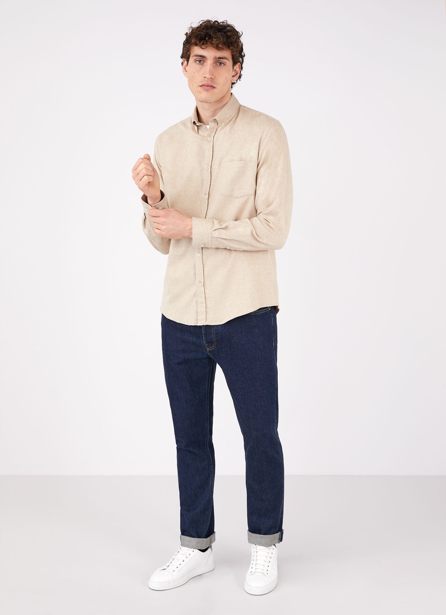 Brushed Cotton Flannel Shirt - 3