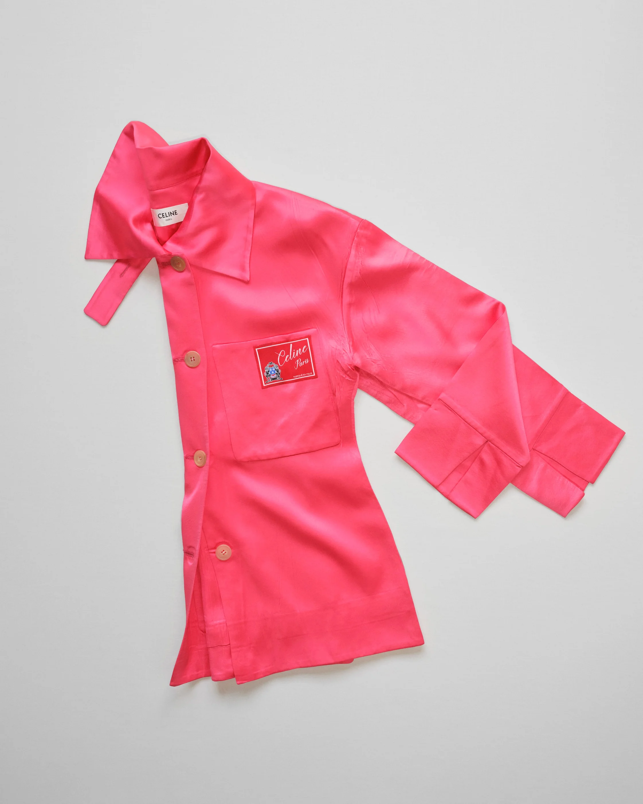 FLAT CHORE JACKET IN SATIN - 1