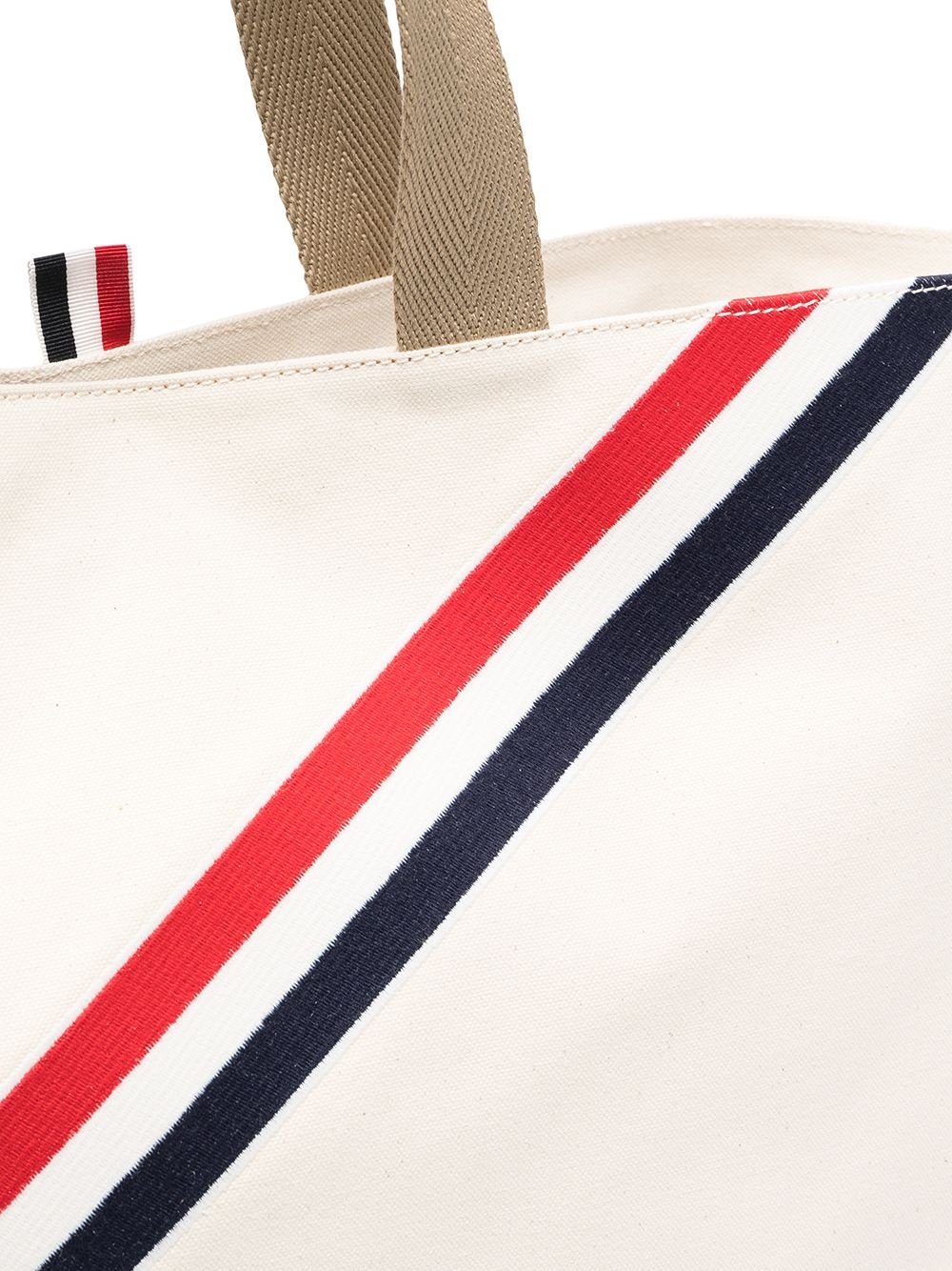 RWB stripe canvas tote bag - 4