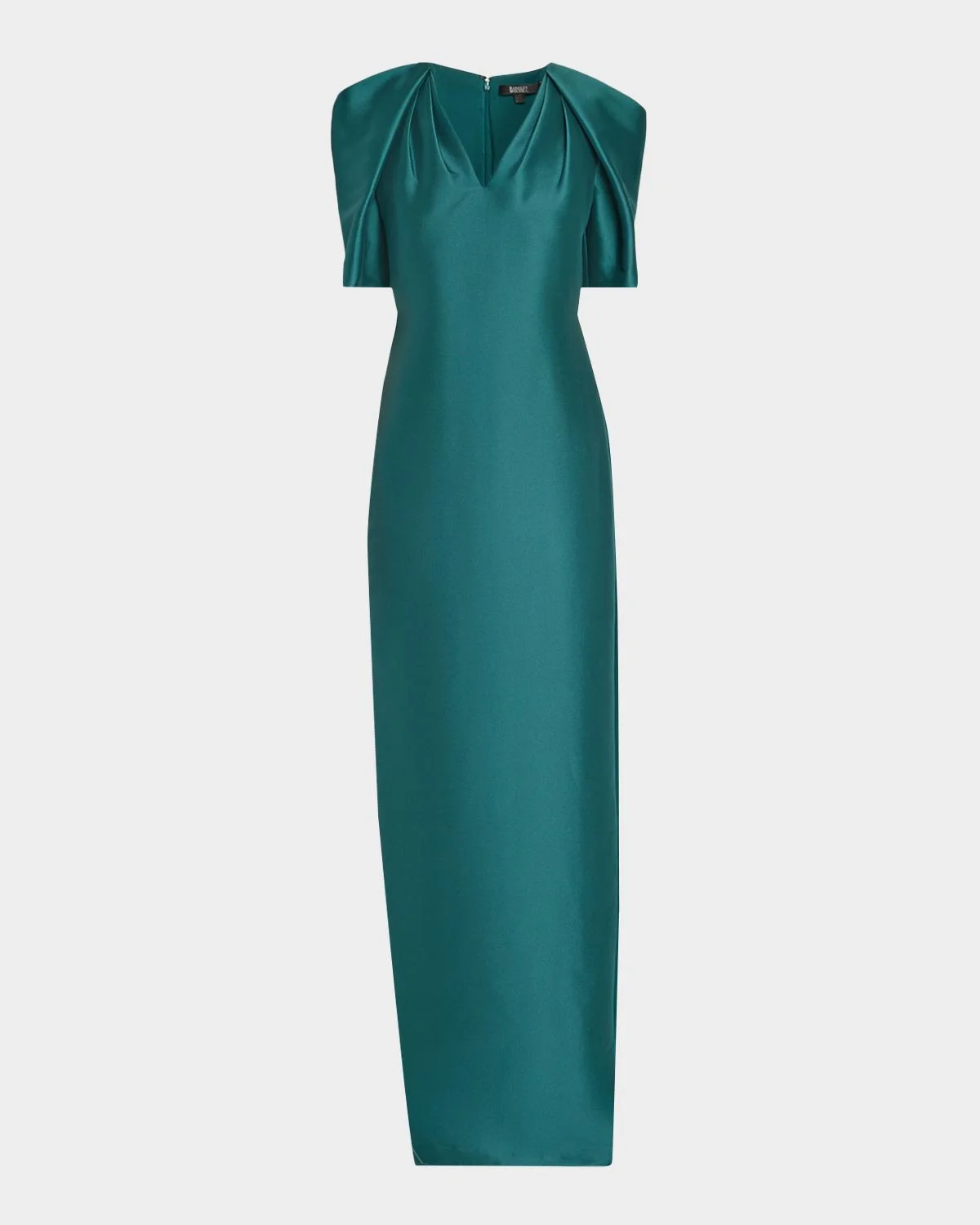 Cape-Sleeve Mikado Column Gown - 1