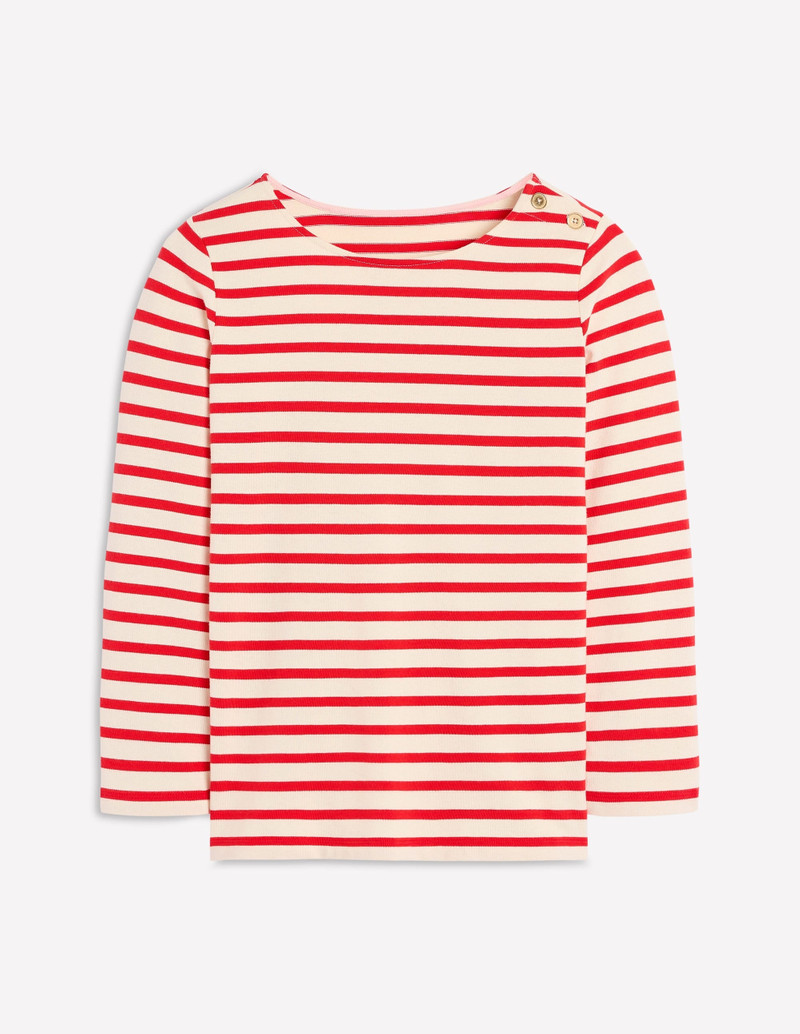 Button Mariner Breton-Ivory and Brilliant Red 1