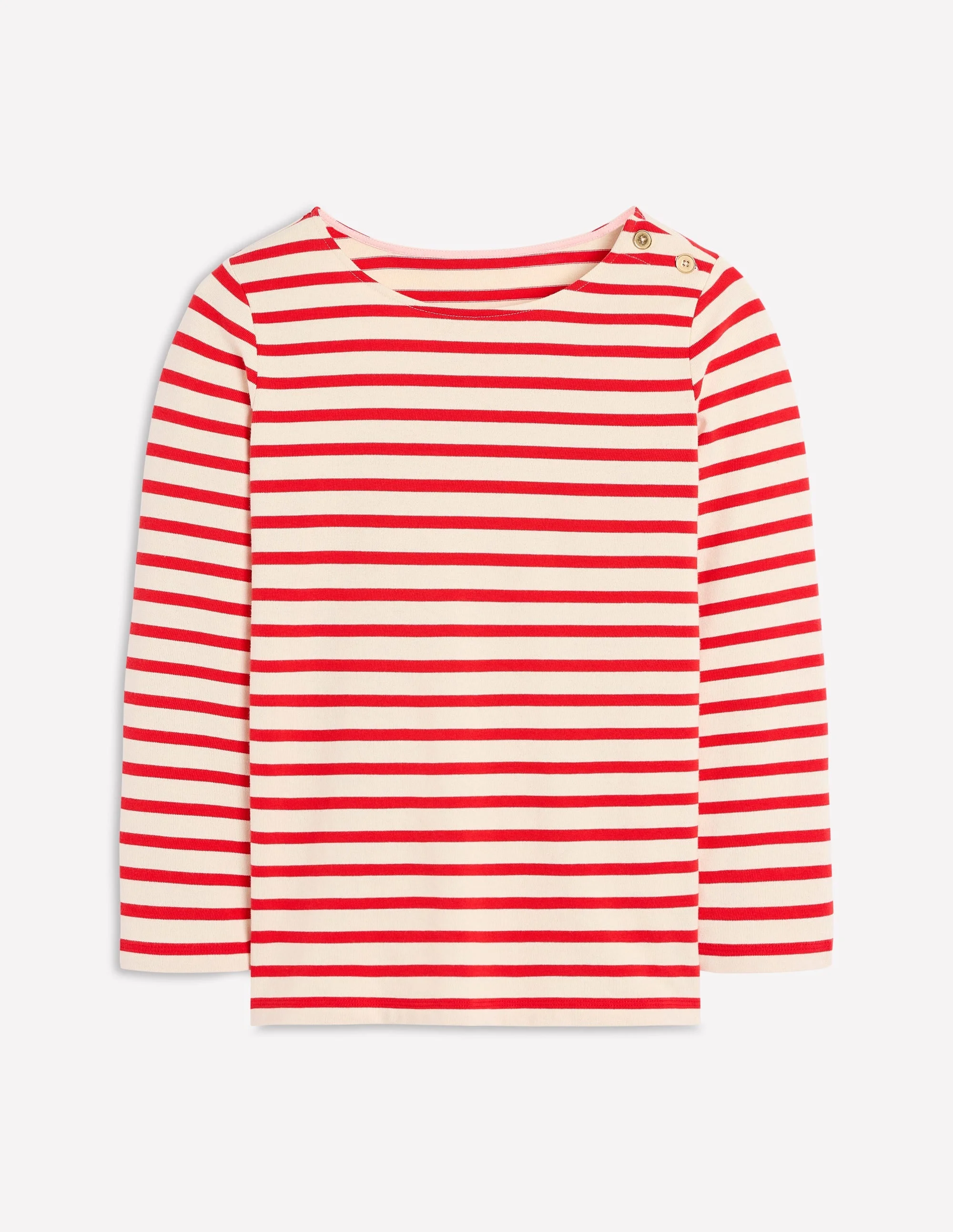 Button Mariner Breton-Ivory and Brilliant Red - 1