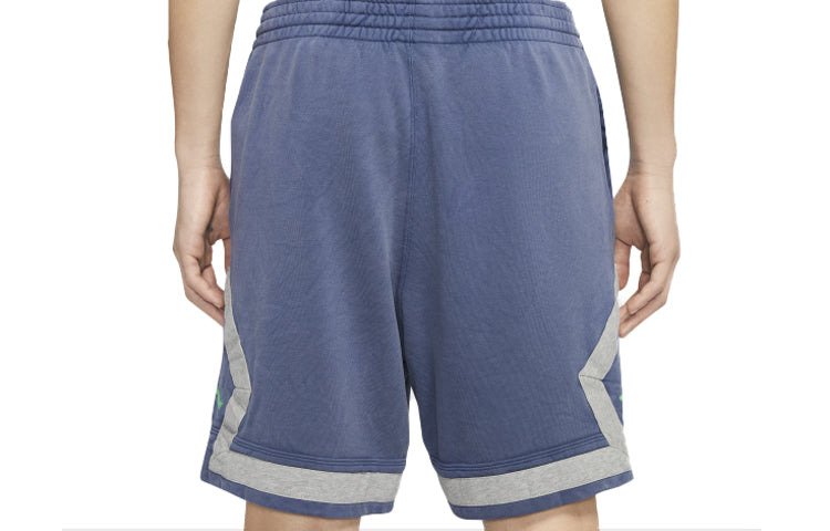 Men's Jordan LEGACY AJ13 DIAMOND Athleisure Casual Sports Breathable Shorts 'Light Blue Dark Blue' C - 2