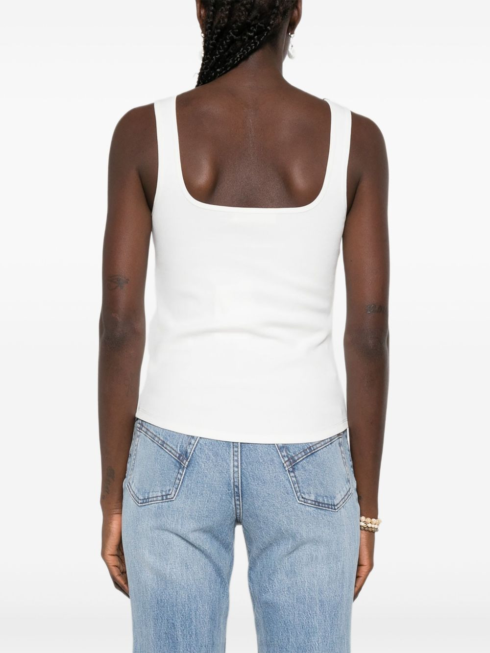 embellished neckline top - 4