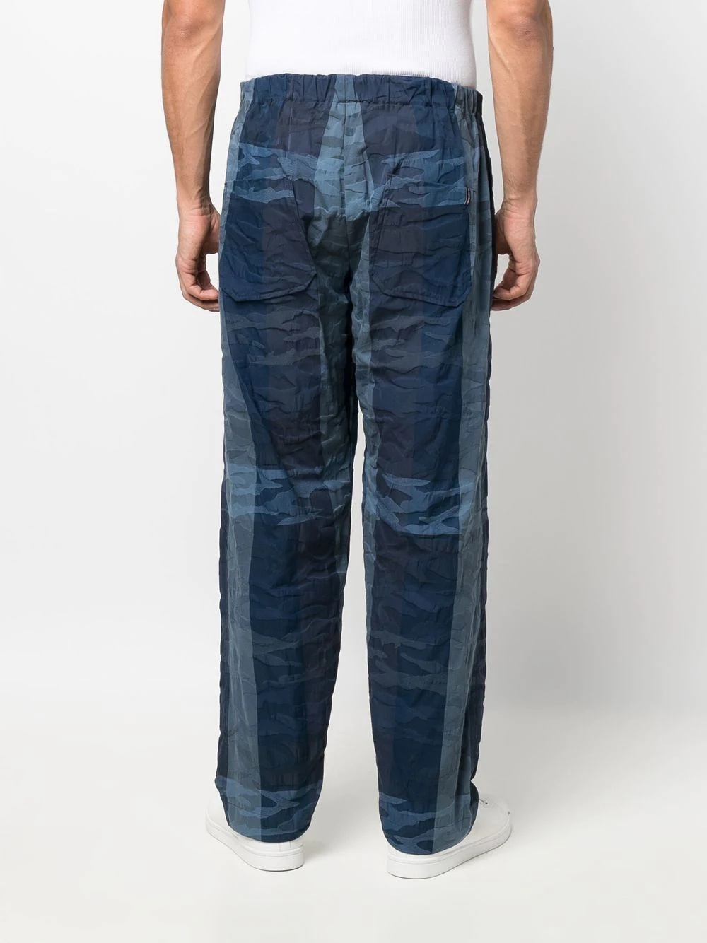 CAPTAIN Navy Camo Cotton & Nylon Trousers - 4