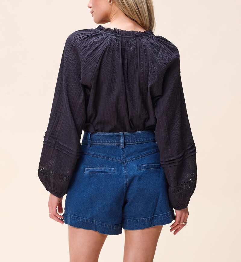 Cleobella ALICIA BLOUSE | BLACK outlook