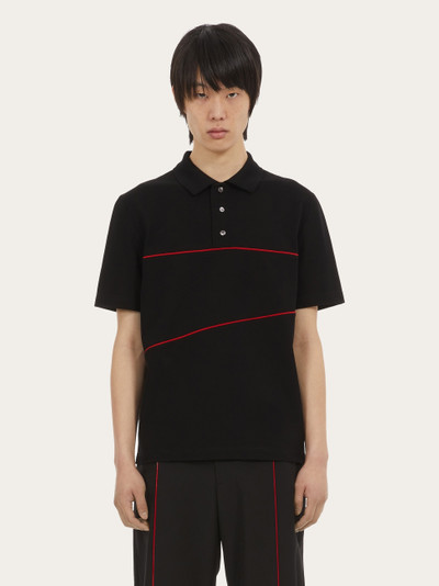FERRAGAMO Polo with contrasting piping outlook