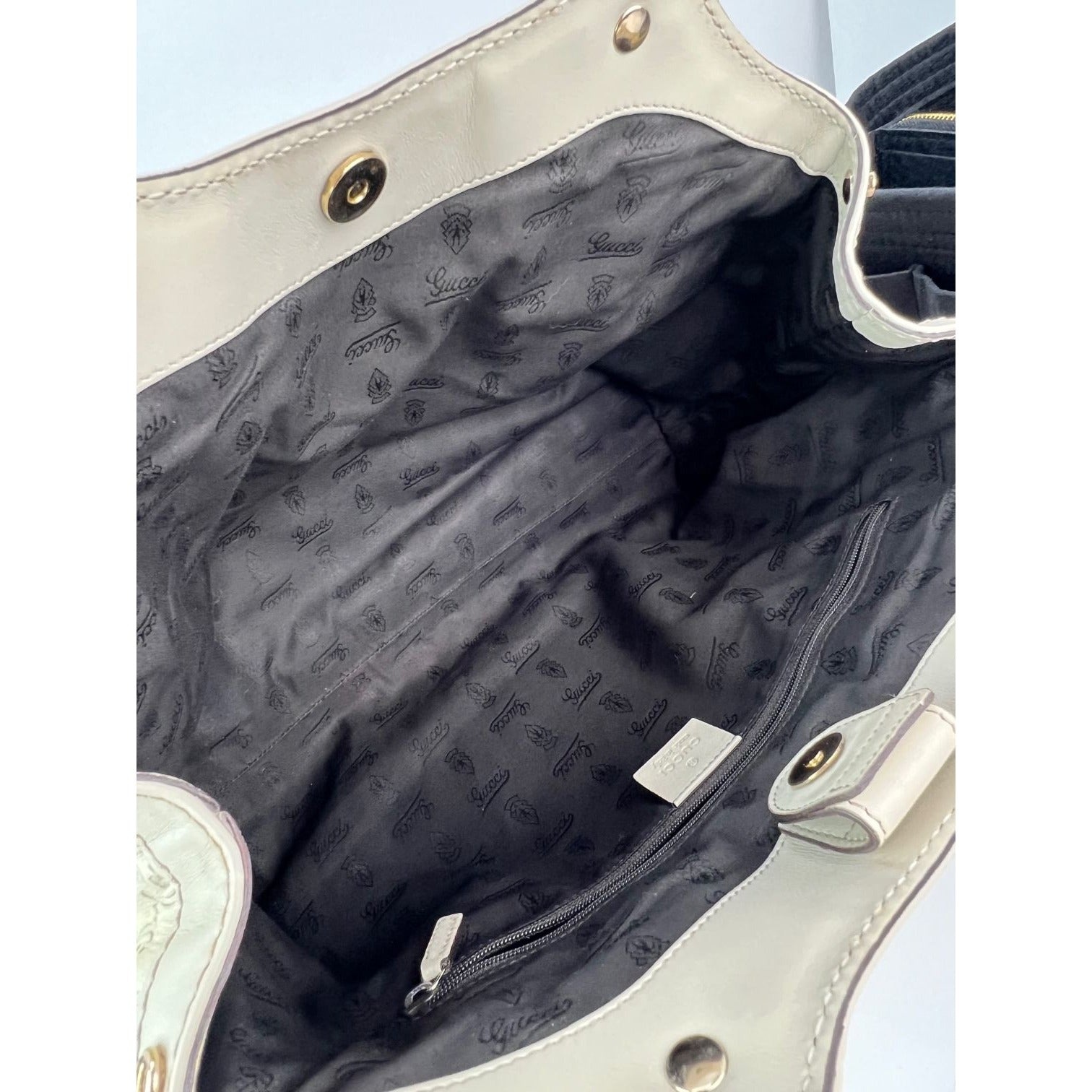 Gucci Sukey Medium Guccissima Leather Mystic White Tote - 3