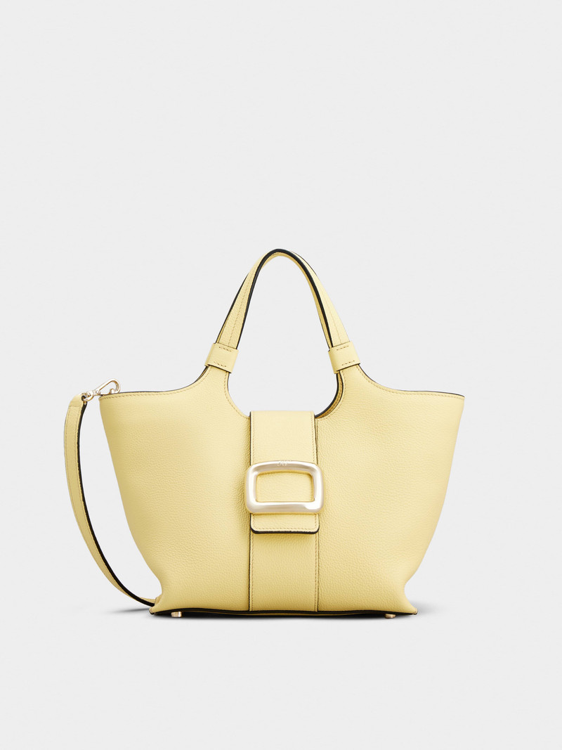 Viv' Choc Mini Shopping Bag in Leather 1