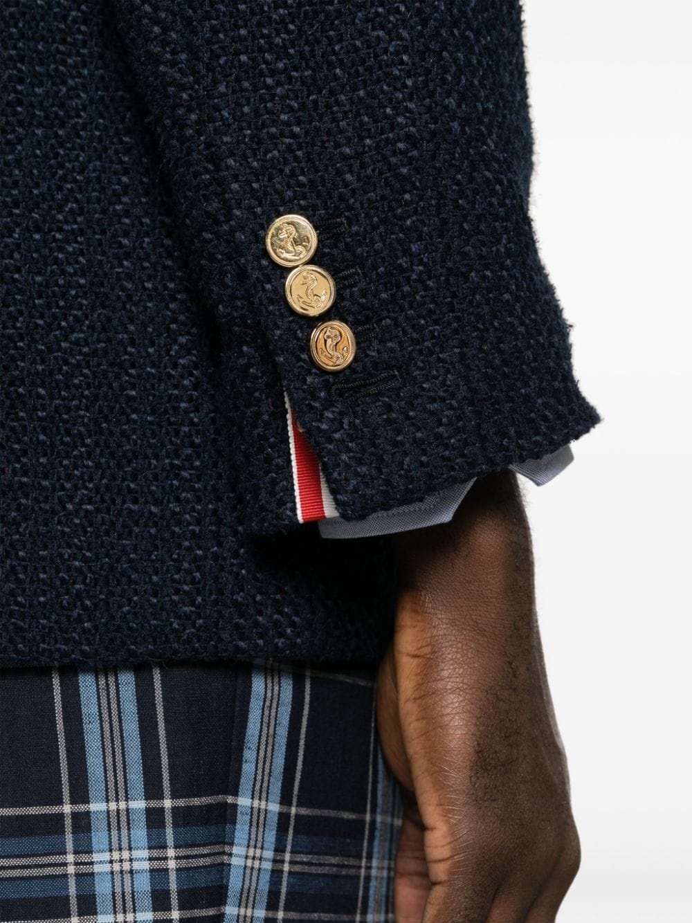 tweed single-breasted blazer - 5