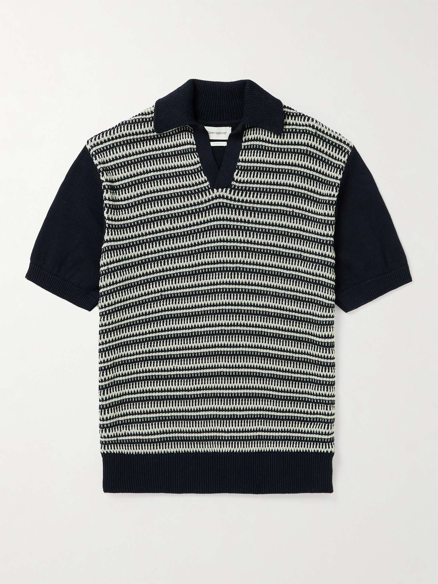 Penhale Organic Cotton-Jacquard Polo Shirt - 1