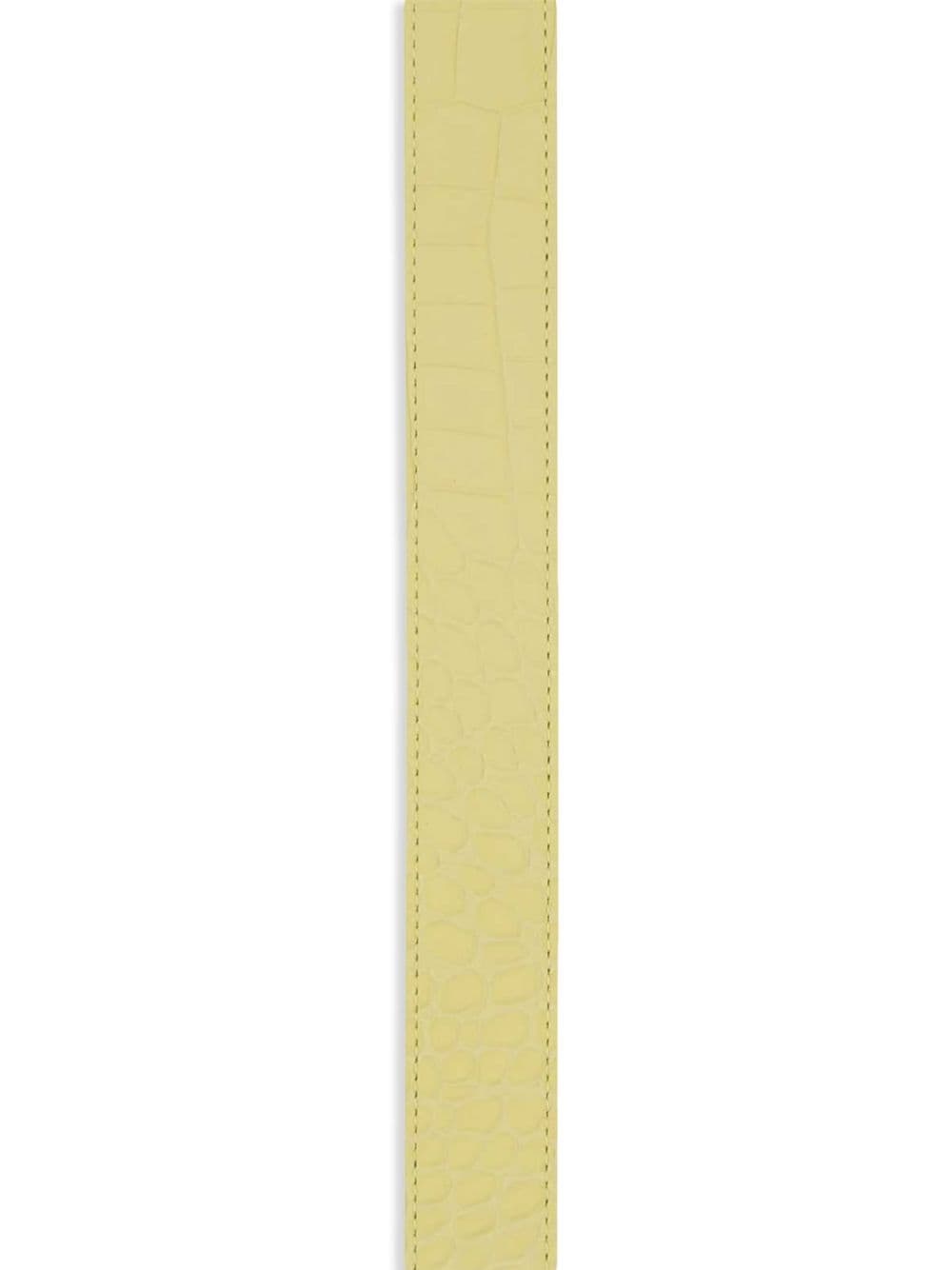 crocodile-effect leather belt - 3