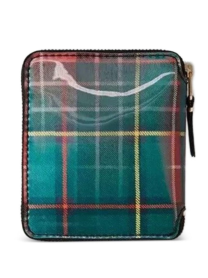 Comme Des Garçons plaid zip wallet outlook