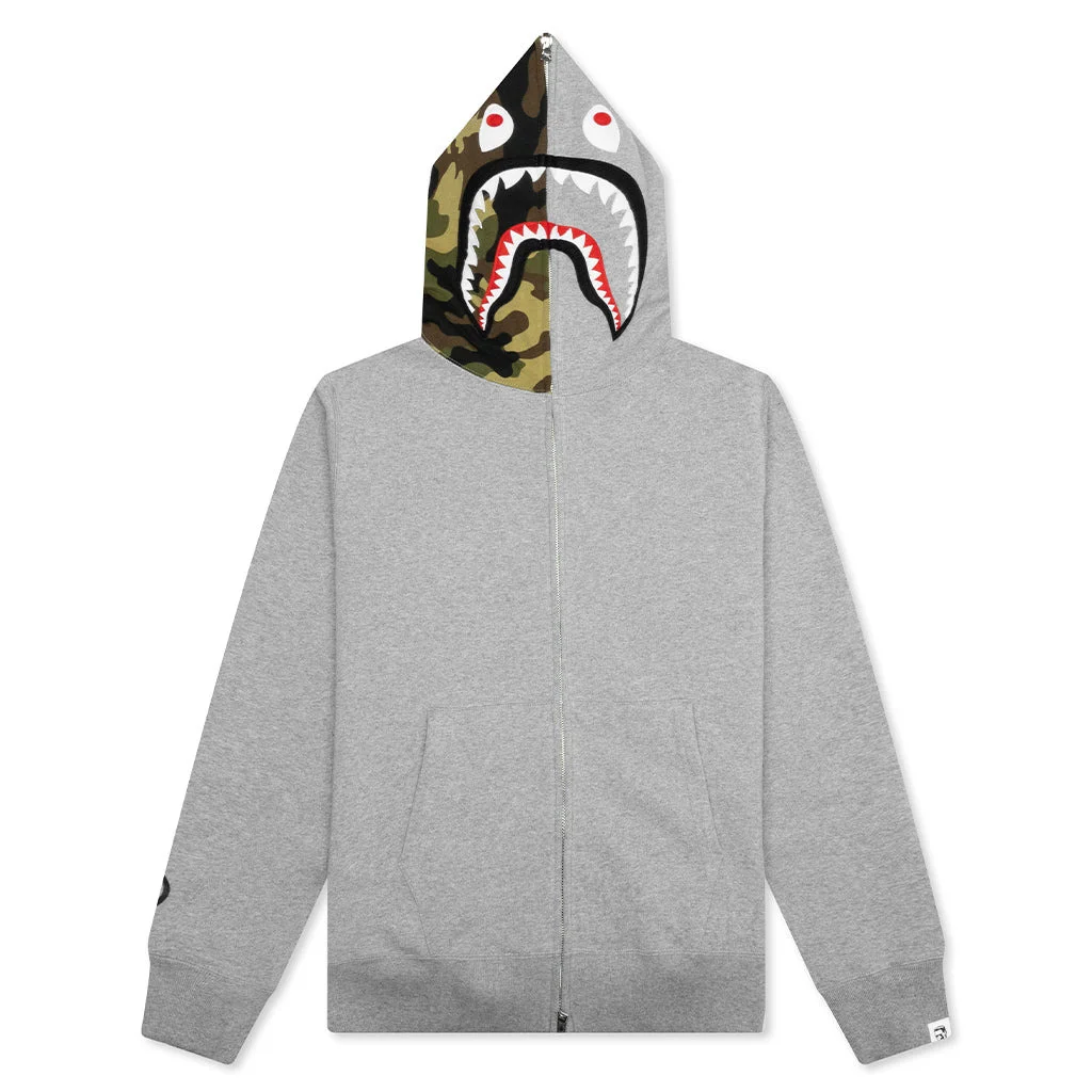 1ST SHARK FULL ZIP HOODIE - GRAY - 1