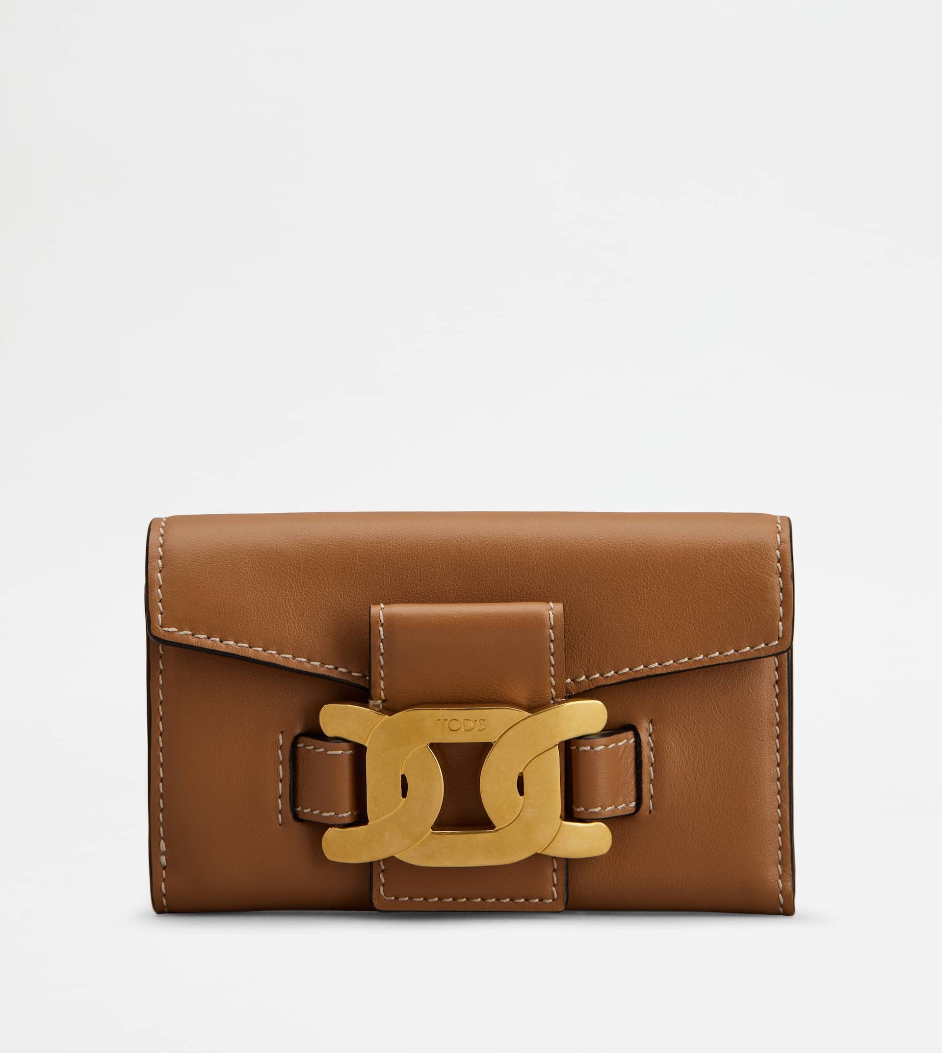 KATE WALLET IN LEATHER MEDIUM - BROWN - 1