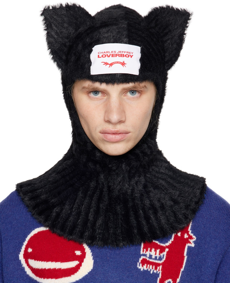 Black Fluffy Ears Balaclava 1