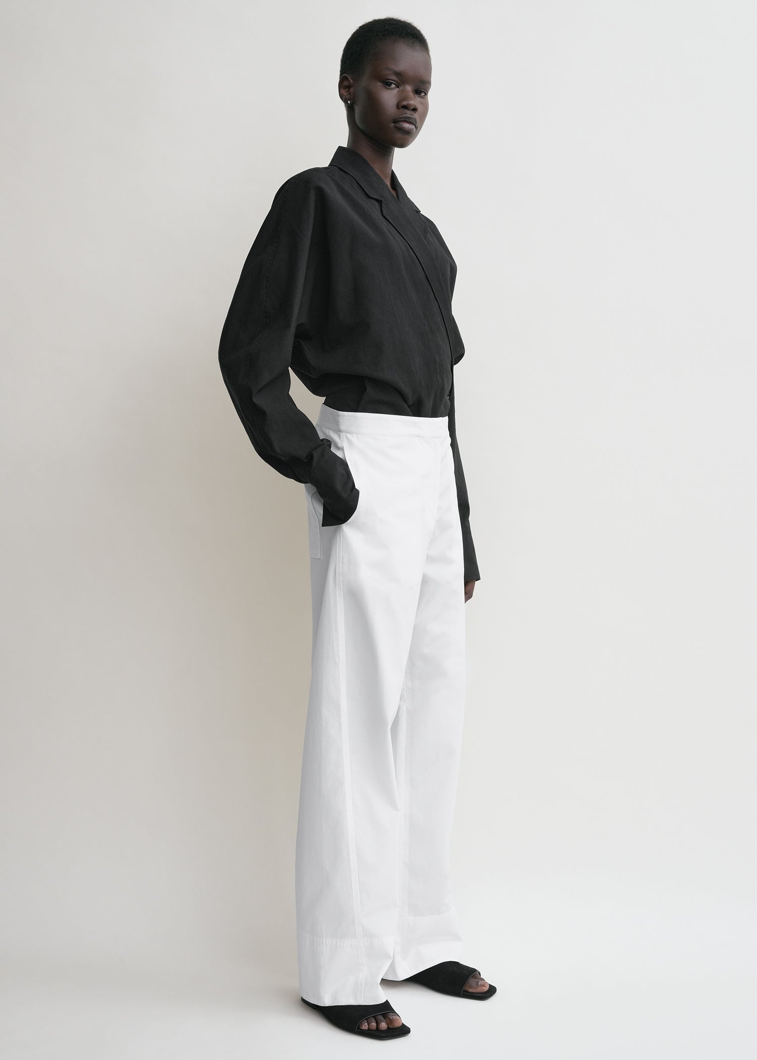 Wrap blouse black - 3