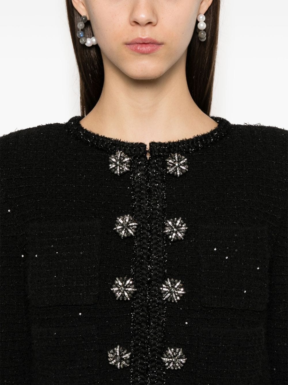textured knit jacket - 5
