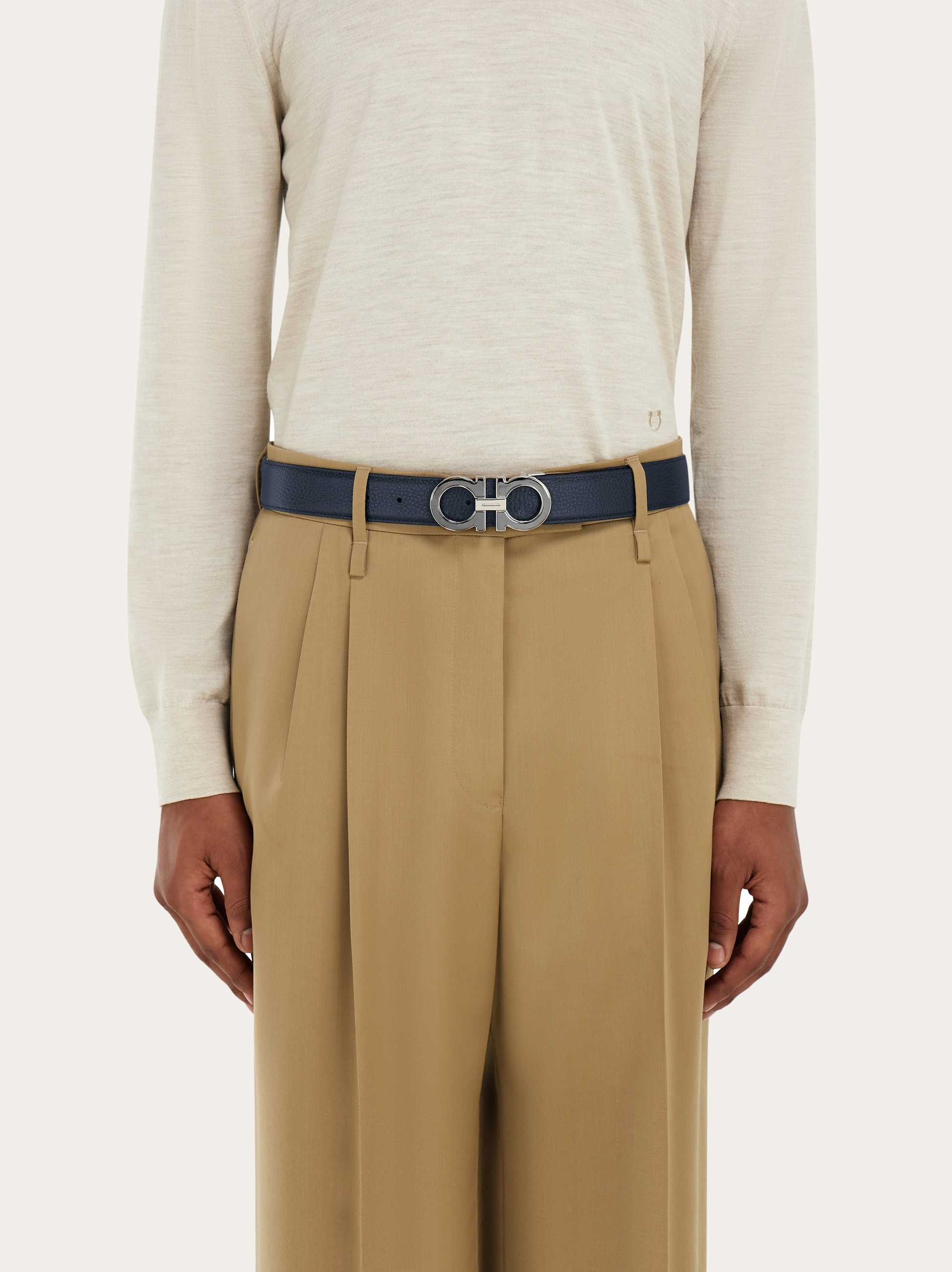 Reversible and adjustable Gancini belt with Switch buckle - 4