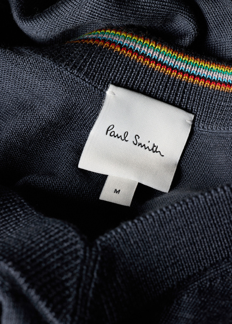 Paul Smith Steel Washable Wool V-Neck Sweater outlook