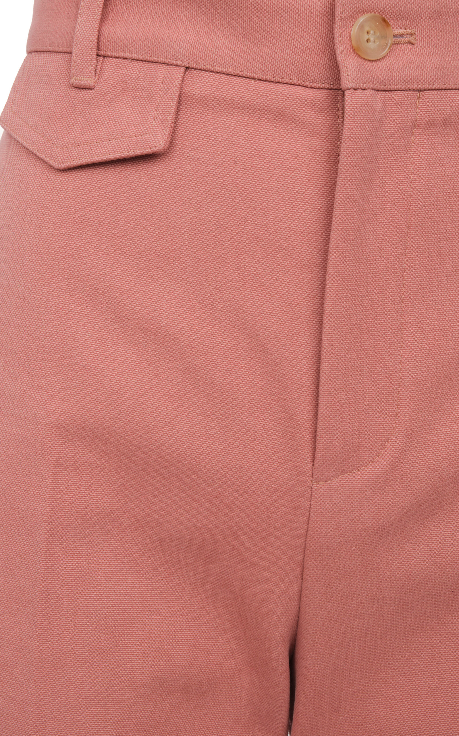 Flared Organic Cotton Canvas Pants pink - 5