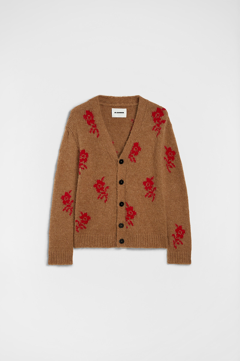 Wool Blend V-Neck Cardigan 1