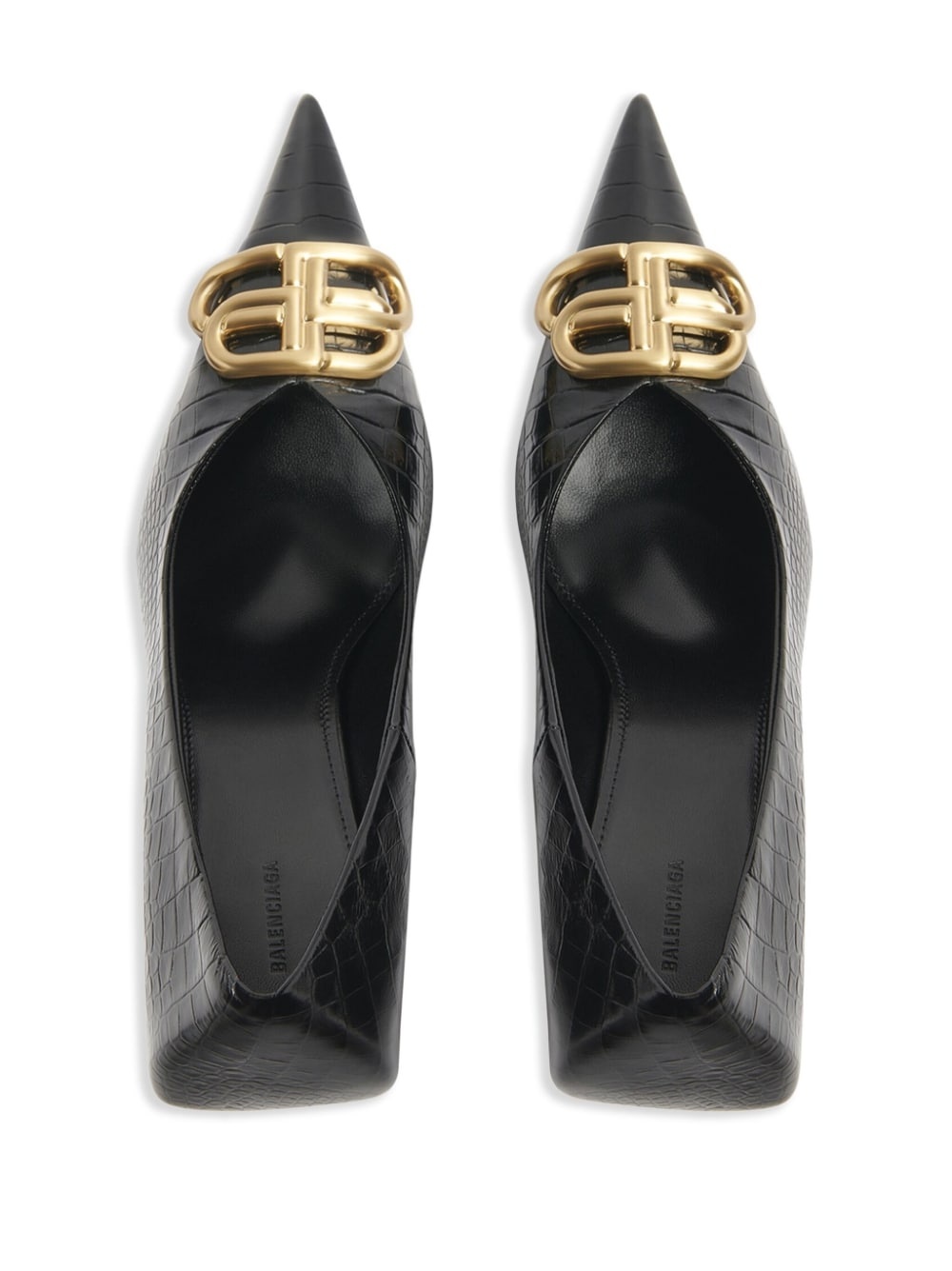 snake-effect logo-plaque pumps - 7