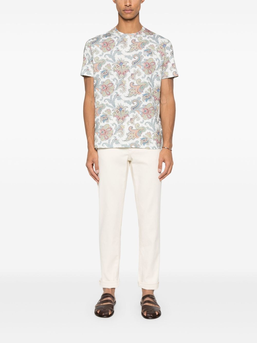 paisley-print T-shirt - 2