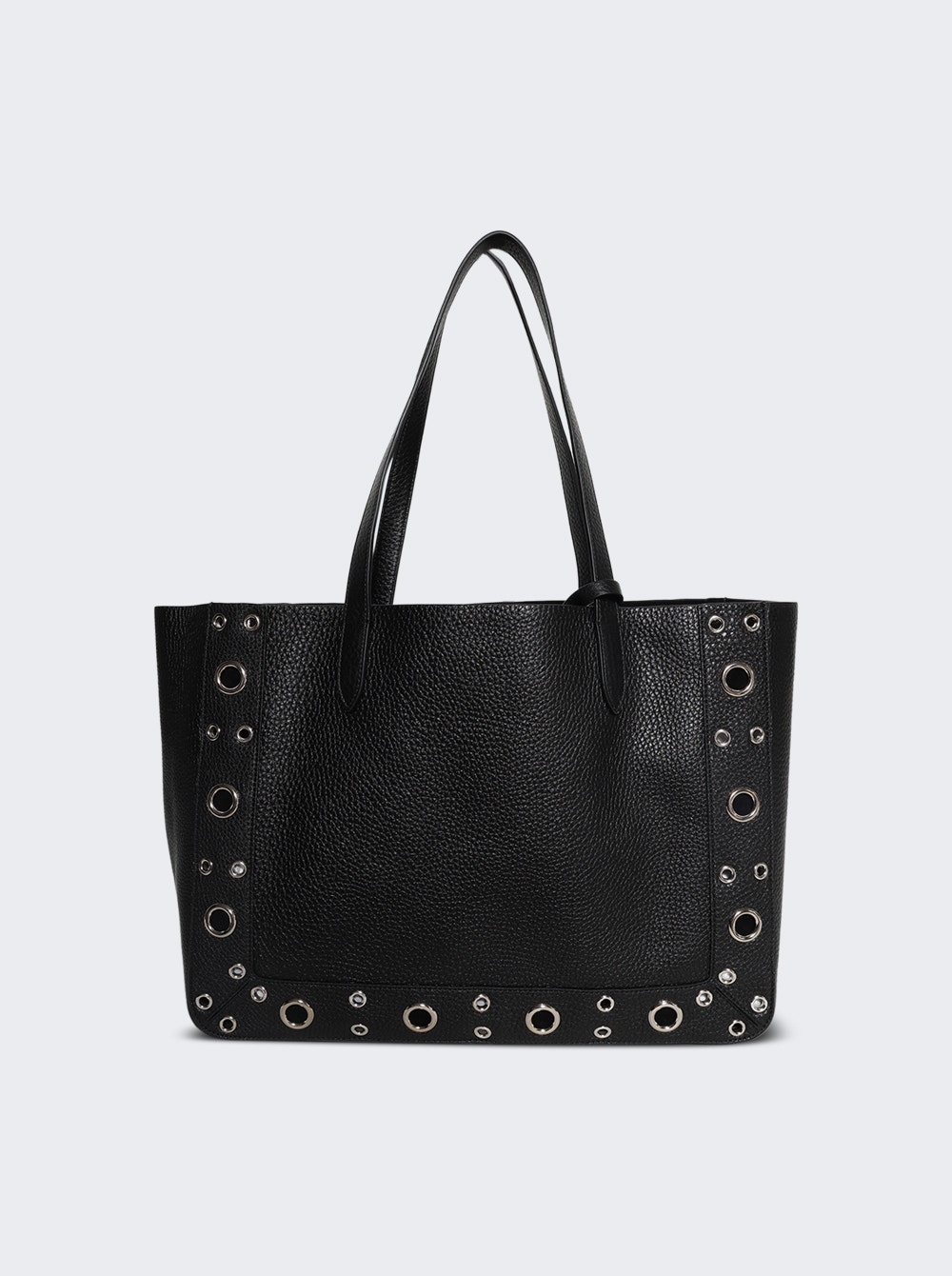 Medium NellcÔte Grainy Calfskin Shopping Tote Black - 5